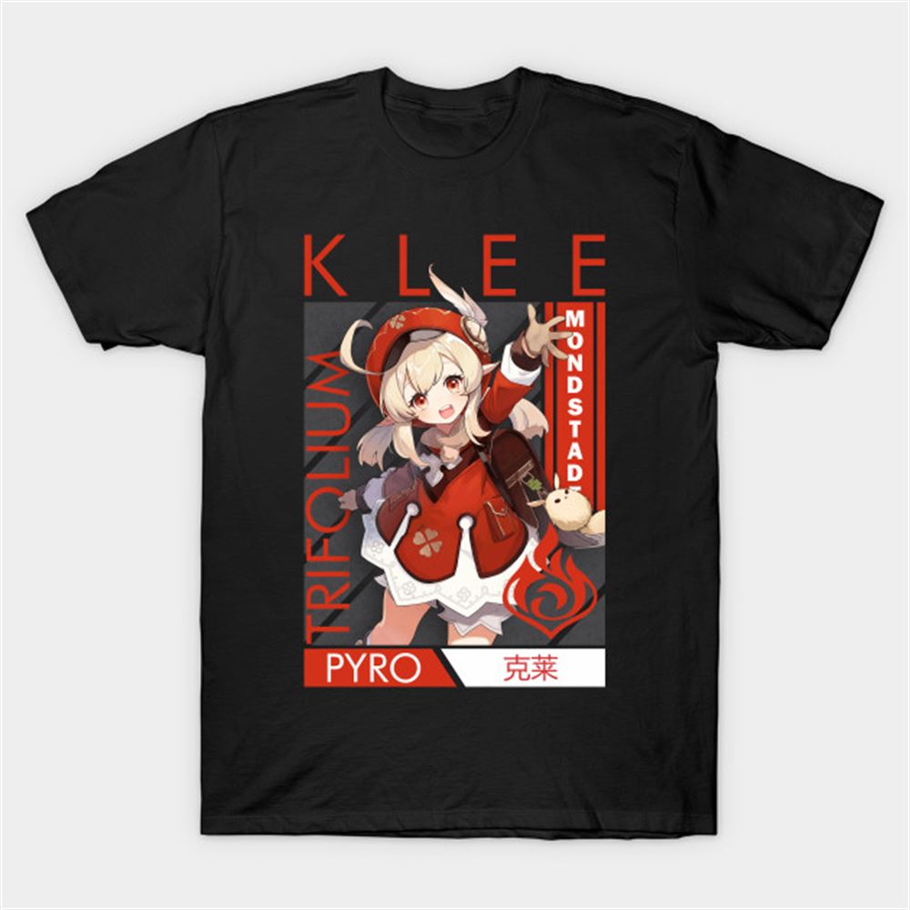 Klee-genshin-impact-t-shirt Full Size To 5xl